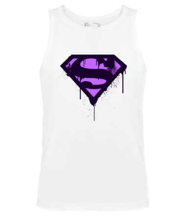 Мужская майка Superman Purple Splatter Logo