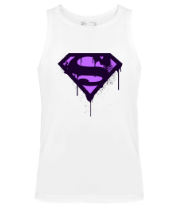 Мужская майка Superman Purple Splatter Logo фото
