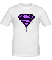 Мужская футболка Superman Purple Splatter Logo фото