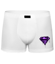 Трусы мужские боксеры Superman Purple Splatter Logo фото