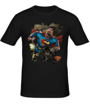 Мужская футболка Superman Over Metropolis фото