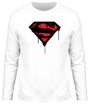 Мужская футболка длинный рукав Blood Superman фото