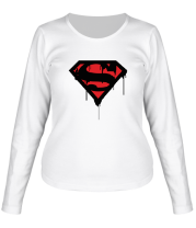 Женская футболка длинный рукав Blood Superman фото