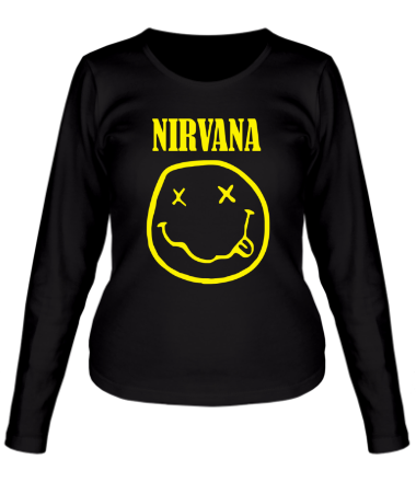 Женская футболка длинный рукав Nirvana 