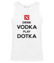 Мужская майка Drink Vodka Play Dotka фото