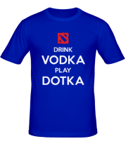 Мужская футболка Drink Vodka Play Dotka фото