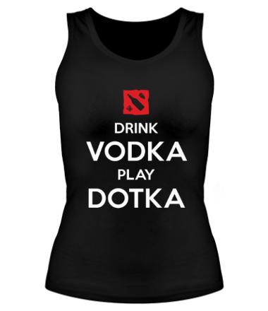 Женская майка борцовка Drink Vodka Play Dotka