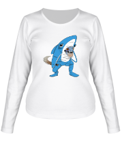 Женская футболка длинный рукав Left Shark фото
