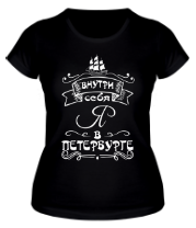 Женская футболка Санкт-Петербург (чб) фото
