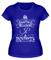 Женская футболка Санкт-Петербург (чб) фото