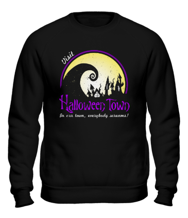 Толстовка без капюшона Visit Halloween Town