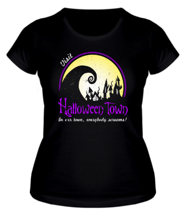 Женская футболка Visit Halloween Town