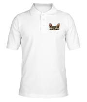 Мужская футболка поло Кот в кармашке фото
