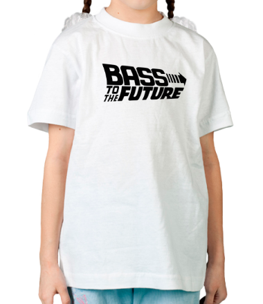 Детская футболка Bass to the Future (white)