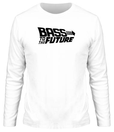 Мужская футболка длинный рукав Bass to the Future (white)