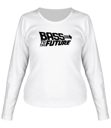 Женская футболка длинный рукав Bass to the Future (white)