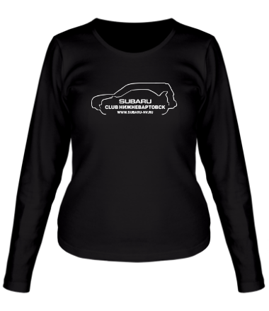 Женская футболка длинный рукав Subaru club NV