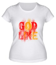 Женская футболка God like distortion фото