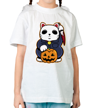 Детская футболка Хеллоуинский кот
