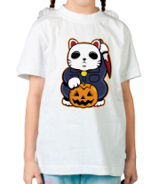 Детская футболка Хеллоуинский кот фото