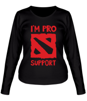 Женская футболка длинный рукав Im pro support  фото