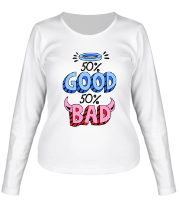 Женская футболка длинный рукав Good, bad  фото