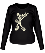 Женская футболка длинный рукав Микки Маус с паутиной фото