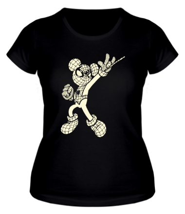 Женская футболка Микки Маус с паутиной