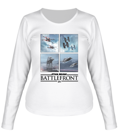 Женская футболка длинный рукав Battlefront Four Square
