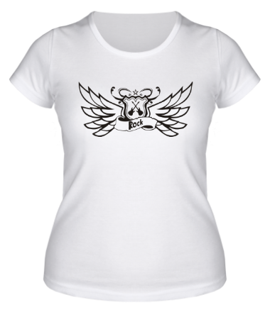 Женская футболка Rock крылья