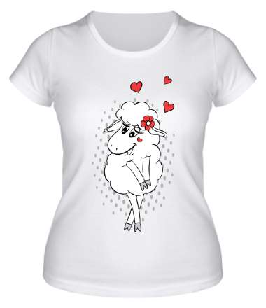 Женская футболка Влюбленная овечка