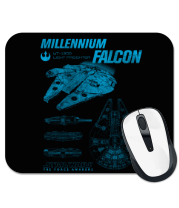 Коврик для мыши Millennium Falcon Schematics фото