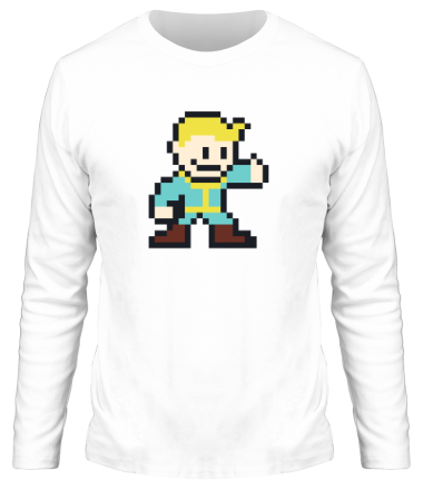 Мужская футболка длинный рукав Pixel Vault Boy