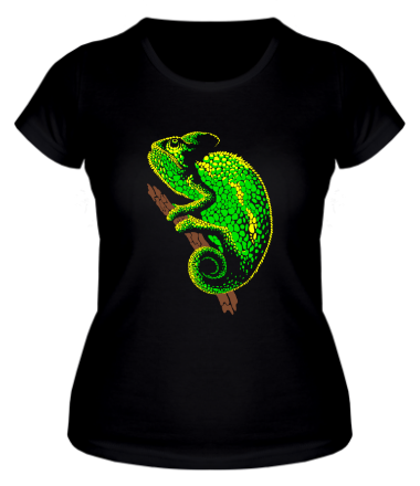 Женская футболка Древесный Хамелеон