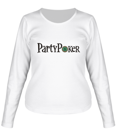 Женская футболка длинный рукав Party poker