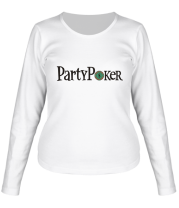 Женская футболка длинный рукав Party poker