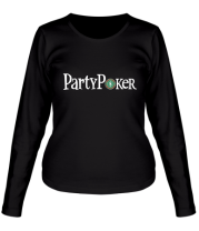 Женская футболка длинный рукав Party poker фото