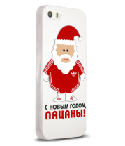 Чехол для iPhone Санта в спортивном костюме фото