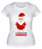 Женская футболка Санта в спортивном костюме фото