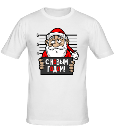 Мужская футболка Санта  арестован