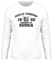 Мужская футболка длинный рукав РУДН Российский университет дружбы народов фото