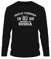 Мужская футболка длинный рукав РУДН Российский университет дружбы народов фото