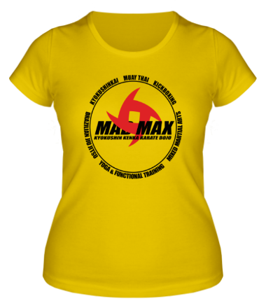 Женская футболка Эмблема клуба каратэ и муай-тай чемпиона мира Максима Дедика
