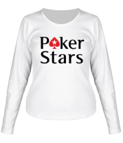 Женская футболка длинный рукав Poker Stars фото