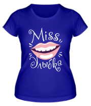 Женская футболка Мисс улыбка  фото