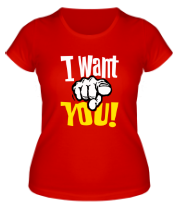 Женская футболка I want you!  фото