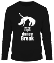 Мужская футболка длинный рукав Keep_calm & dance break woman фото