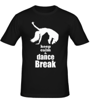 Мужская футболка Keep_calm & dance break woman