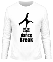 Мужская футболка длинный рукав Keep_calm & dance break man фото