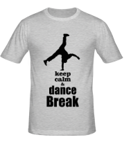 Мужская футболка Keep_calm & dance break man фото